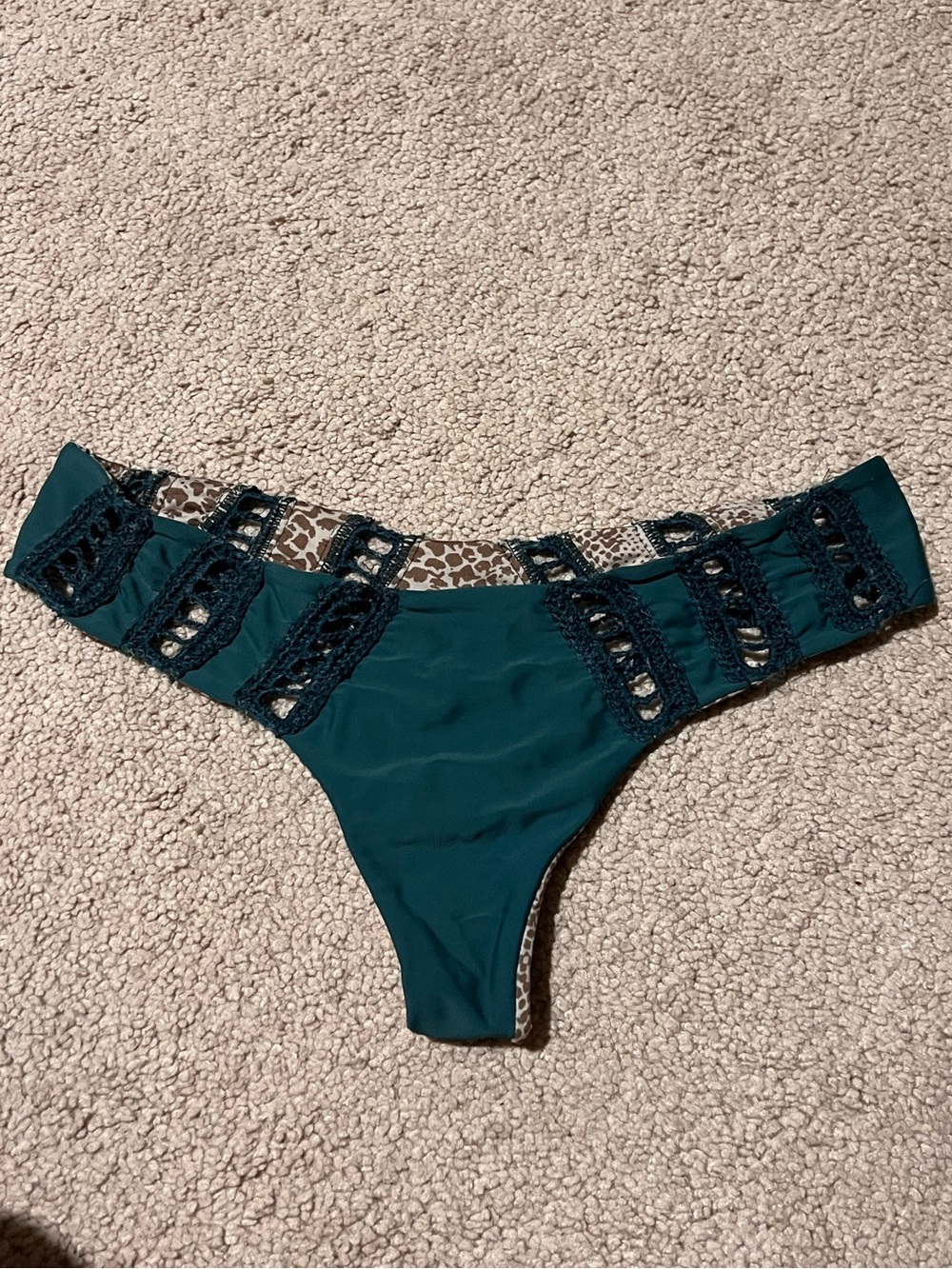 Acacia Green Crochet Bottoms